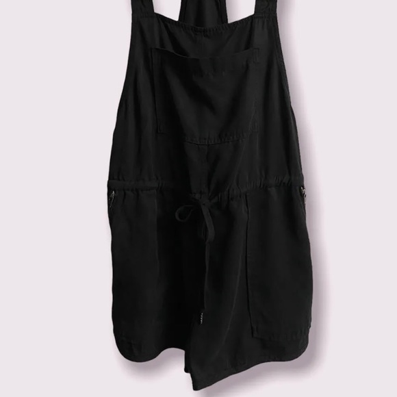 WILFRED FREE ARITZIA -Black Beatriz Drawstring Short Overall Romper Small EUC - Picture 6 of 12